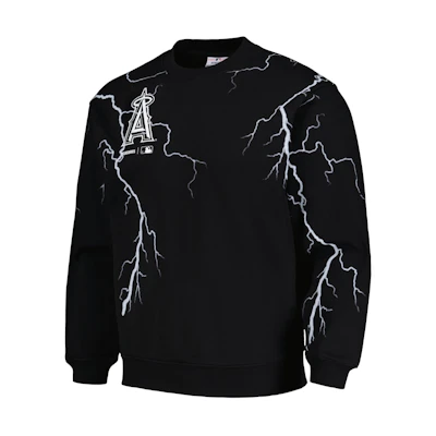MLB PLEASURES SS23 LA Angels Lightning Crewneck Sweatshirt Black () 5328329
