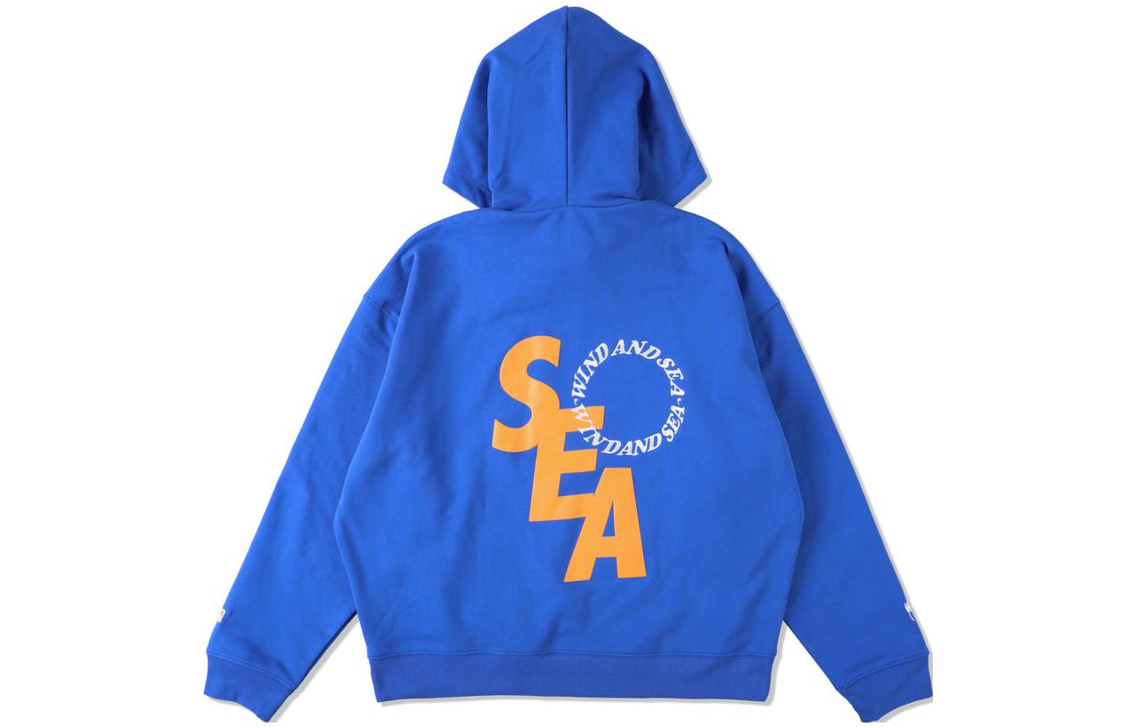 MLB Wind And Sea METS Logo Hoodie with Kangaroo Pocket Unisex - Blue WDS-C-MLB5-23-AP-Q2-05-METS