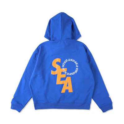 MLB Wind And Sea METS Logo Hoodie with Kangaroo Pocket Unisex - Blue WDS-C-MLB5-23-AP-Q2-05-METS