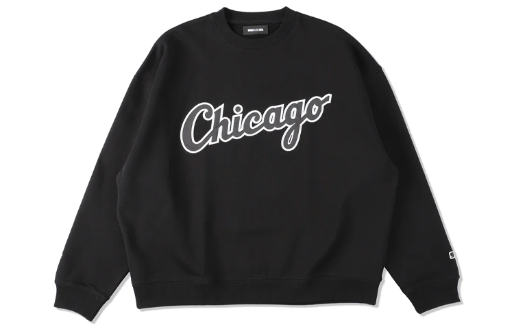 MLB Wind And Sea WHITESOX Logo Black Crewneck Sweatshirt Unisex WDS-C-MLB5-23-AP-Q2-06-WHI