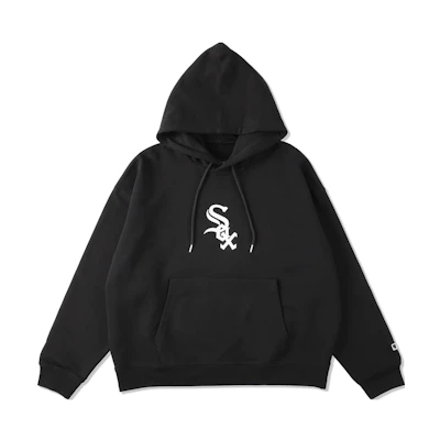 MLB Wind And Sea WHITESOX Logo Drawstring Hoodie Unisex Black WDS-C-MLB5-23-AP-Q2-05-WHI