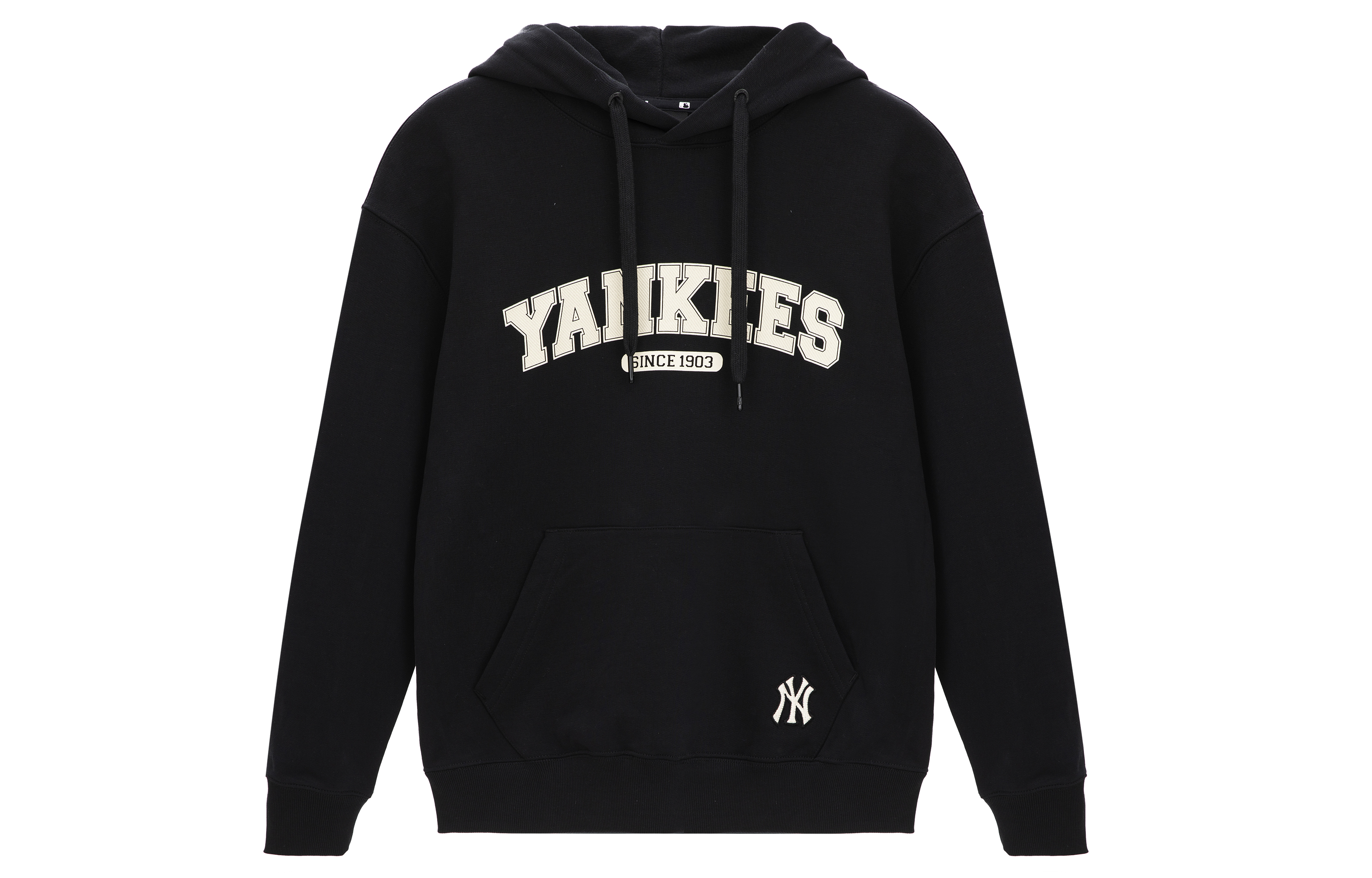 MLB Yankees 23FW Black Pullover Hoodie Unisex Casual College Style Long Sleeve 3AHDV0134-50BKS