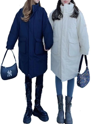 MLB 洋基黑色質感中長款羽絨外套 男女款 帶標誌立領設計 3ADJJ0116-50BKS Shop MLB 洋基黑色質感中長款羽絨外套 男女款 帶標誌立領設計 3ADJJ0116-50BKS