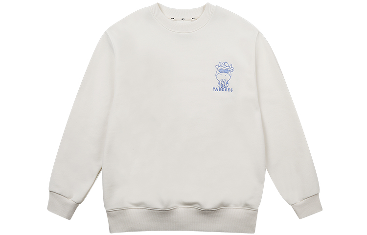 MLB Yankees Crewneck Pullover Sweatshirt Unisex White 31MTC3111-50I