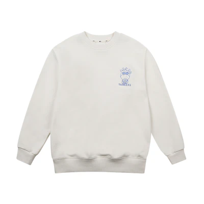 MLB Yankees Crewneck Pullover Sweatshirt Unisex White 31MTC3111-50I
