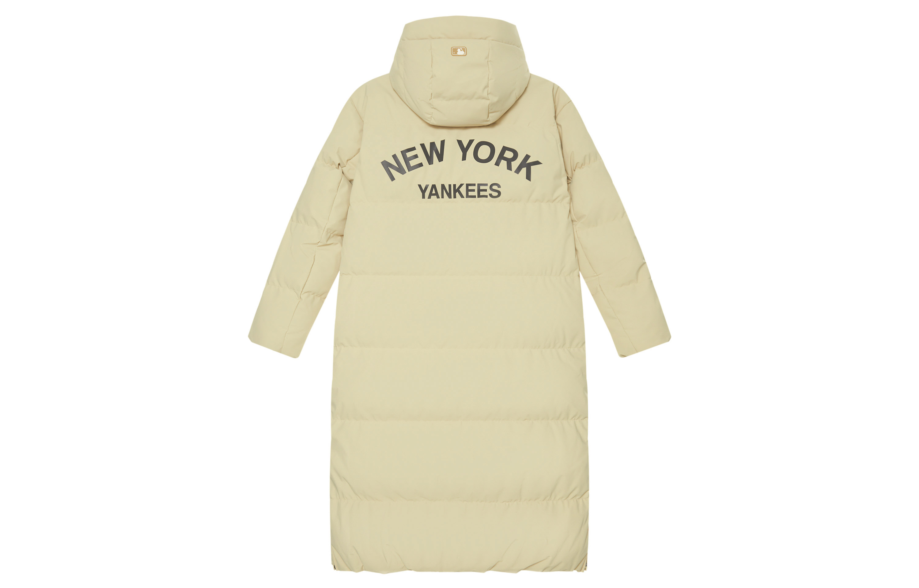 Order MLB Yankees FW24 Unisex Beige Long Waterproof Down Jacket with Letter Print. 3ADJB2146-50BGM