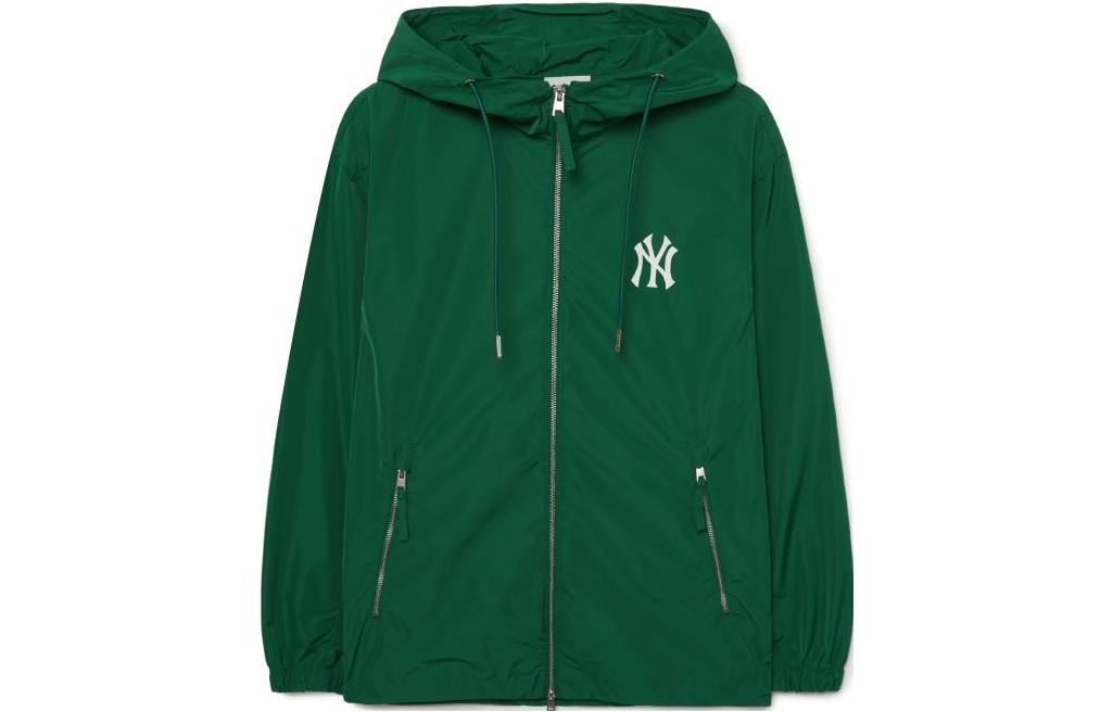 MLB Yankees Green Hoodie Zip-Up Jacket Unisex Casual Sweatshirt 3AWJB0731-50GNN 圖 2
