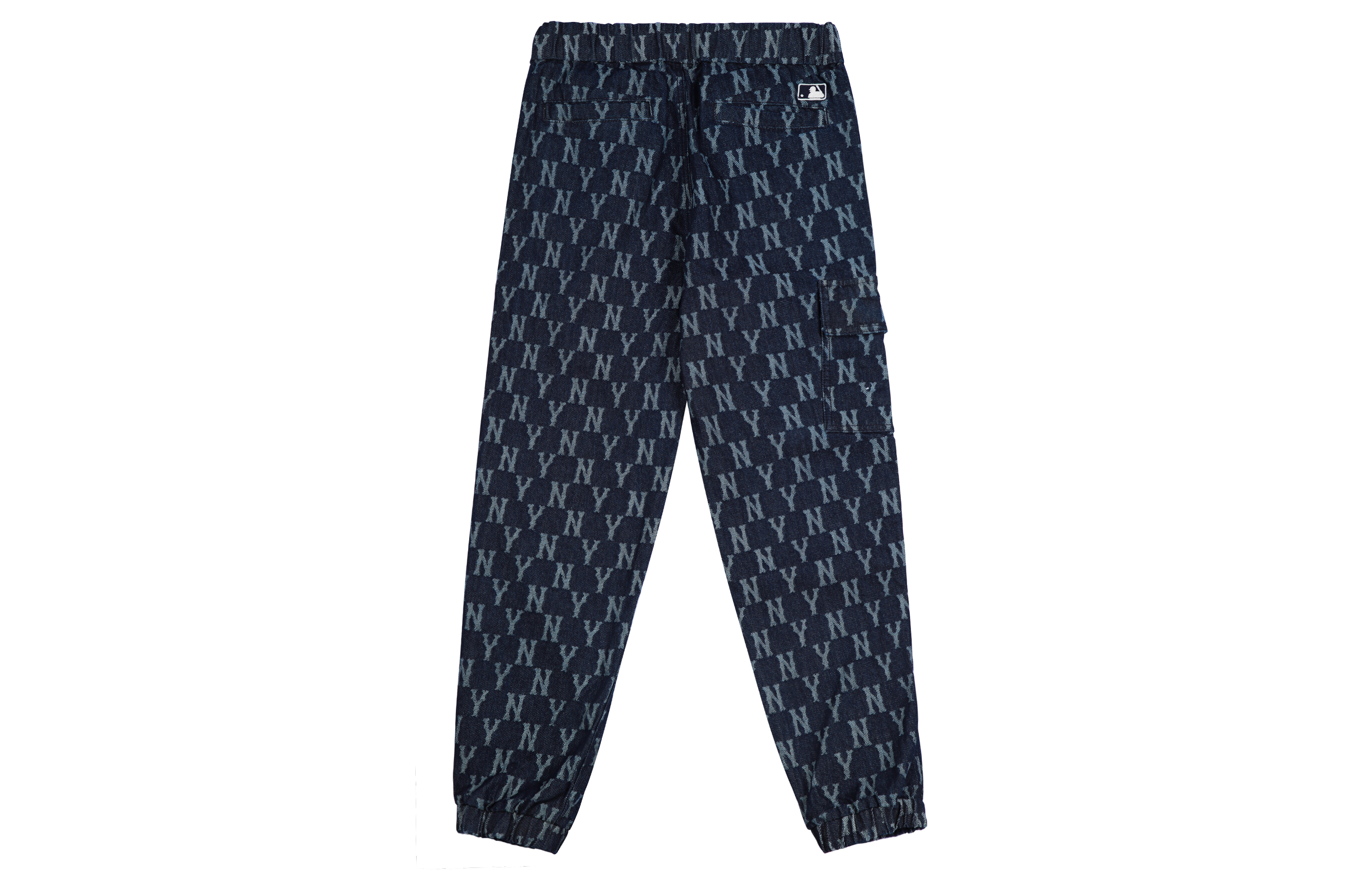 Lookbook MLB Yankees Letter Print Jogger Jeans Unisex Dark Blue 3ADP02014-50BLD