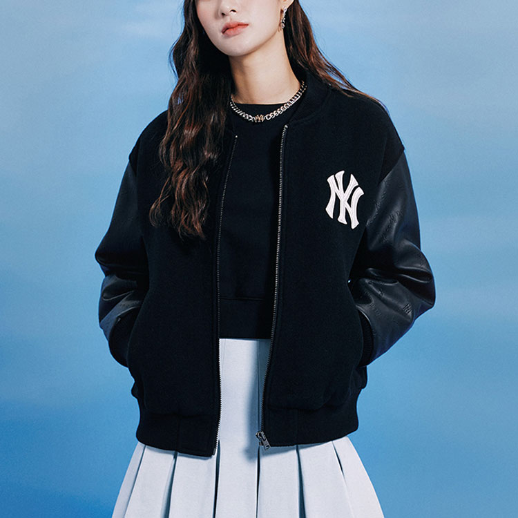 MLB Yankees Logo Embroidered Black Retro Baseball Jacket Unisex Back-to-School. 3AJP12016-50BKS 圖 4