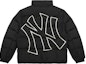Order MLB 洋基隊標誌印花黑色短版寬鬆版羽絨外套 男女長袖款 3ADJB0116-50BKS