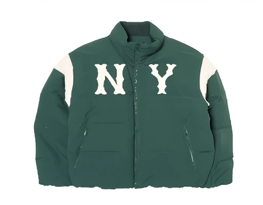 MLB 洋基隊Logo拉鍊羽絨外套 男女長袖 - 深綠色. 3ADJV1146-50GND Order MLB 洋基隊Logo拉鍊羽絨外套 男女長袖 - 深綠色. 3ADJV1146-50GND