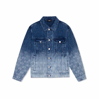 Chaqueta Denim Unisex MLB Yankees Monograma Degradado - Azul Marino. 3ADKM0351-50NYD Order Chaqueta Denim Unisex MLB Yankees Monograma Degradado - Azul Marino. 3ADKM0351-50NYD