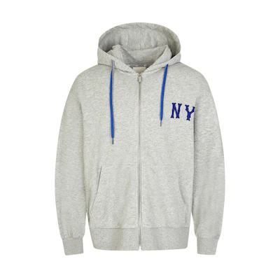 MLB Yankees NY Embroidered Casual Hoodie Unisex Gray - Perfect Gift Idea 31TR02011-50M