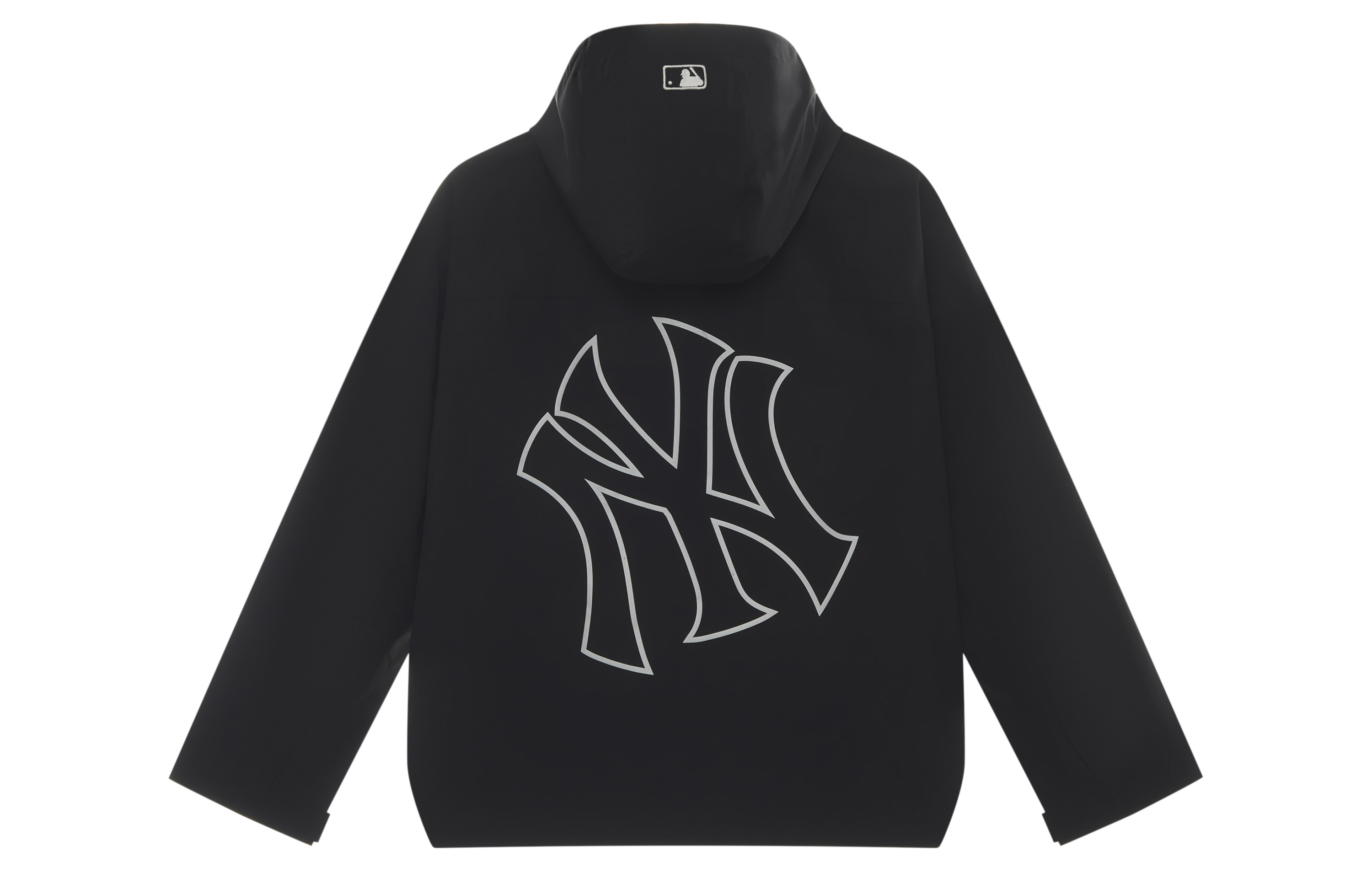 MLB Yankees Outdoor Waterproof Reflective Logo Windbreaker Jacket Black Unisex 3AWJB0344-50BKS