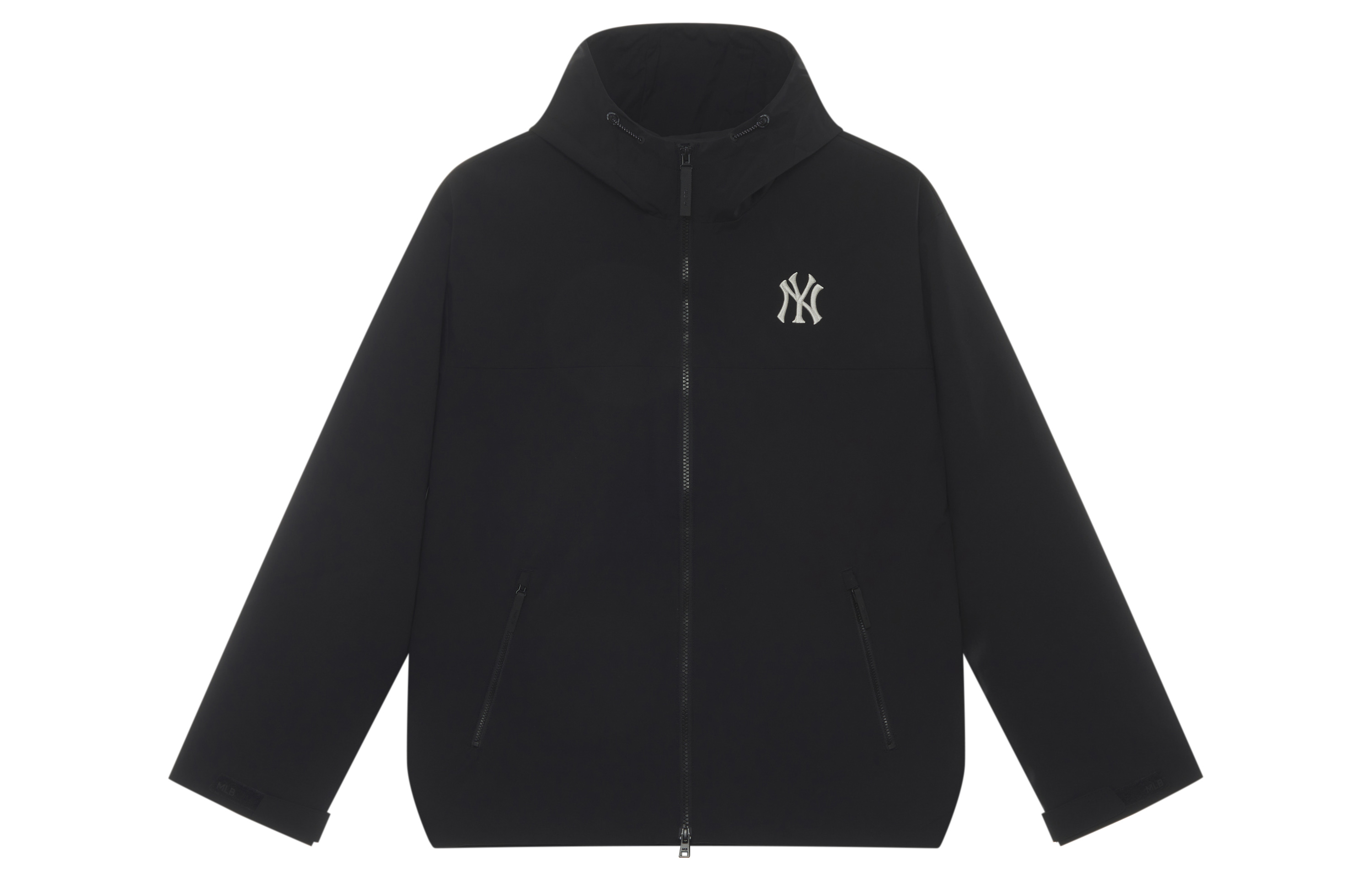 Lookbook Jaket MLB Yankees Logo Reflektif Tahan Air Hitam Unisex 3AWJB0344-50BKS