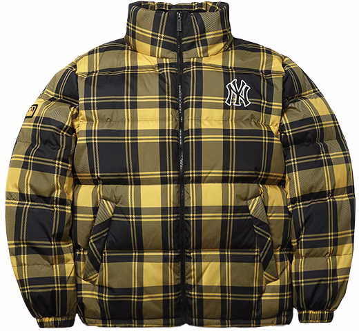 mlb-yankees-plaid-puffer-jacket-unisex-yellow-winter-31-djp-1061-50-y