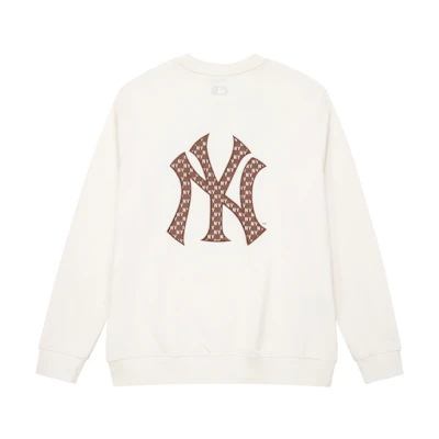 MLB Yankees Red Sox FW23 White Crewneck Sweatshirt Unisex Logo Print 3AMTM1234-50CRS