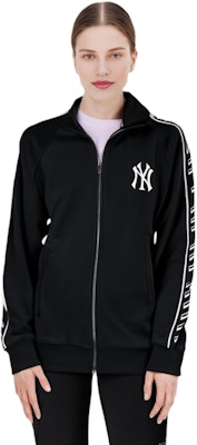 MLB Yankees Retro Colorblock Track Jacket Unisex Black. 3ATRS0221-50BKS Details for MLB Yankees Retro Colorblock Track Jacket Unisex Black. 3ATRS0221-50BKS