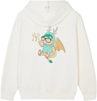 MLB Year of the Dragon SS24 Yankees Hoodie Unisex White with Cartoon Dragon Print 3AHDQ0141-50CRS MLB Year of the Dragon SS24 Yankees Hoodie Unisex White with Cartoon Dragon Print 3AHDQ0141-50CRS