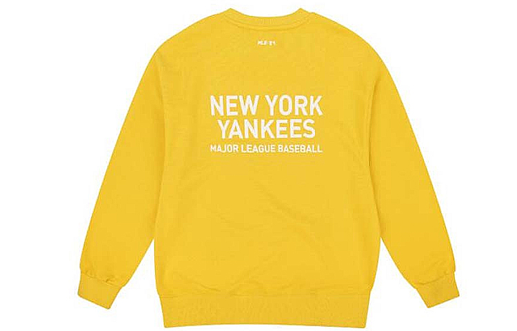 MLB Yellow Logo Print Unisex Crewneck Sweatshirt - Gift Recommendation 31MT21941-50Y