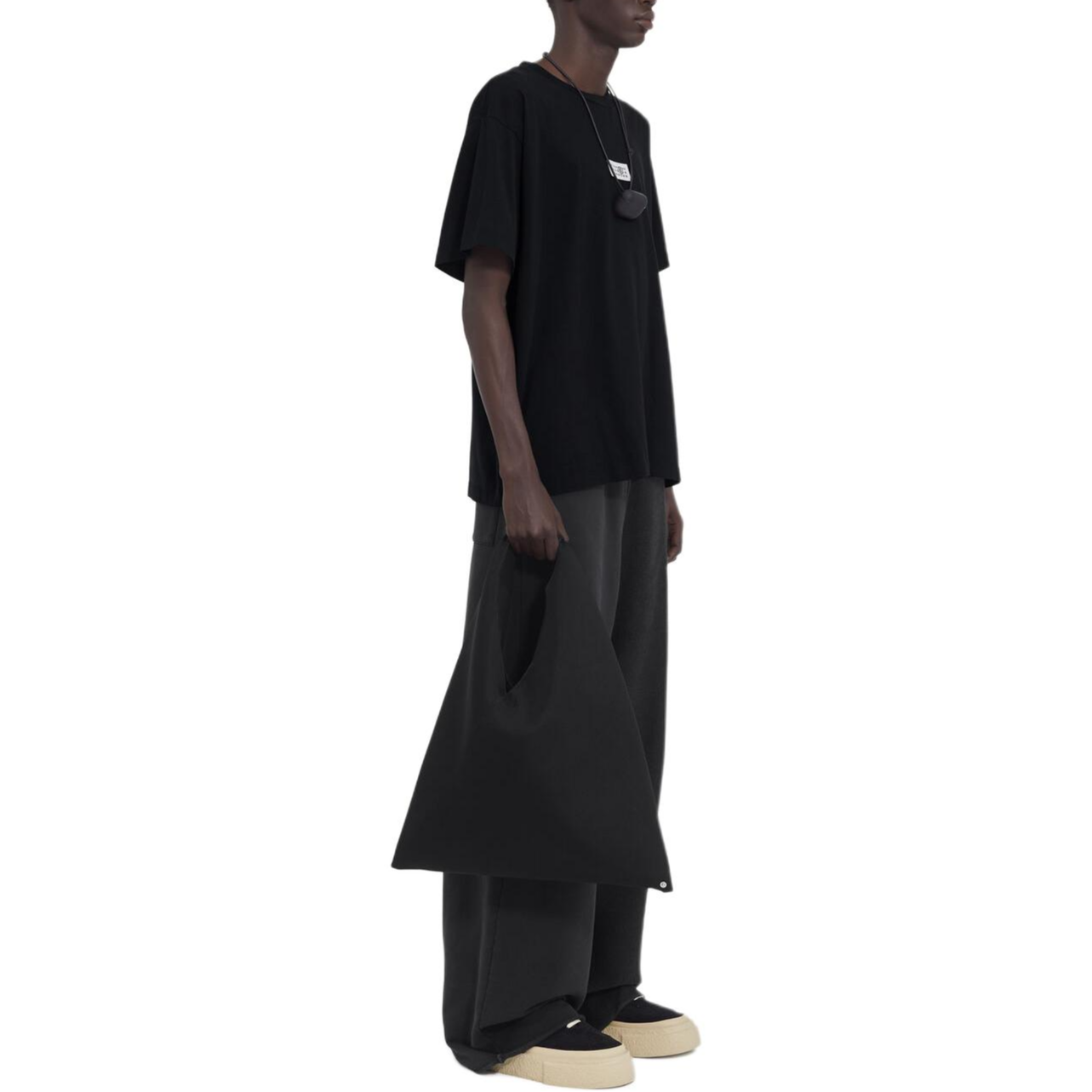 Purchase MM6 Maison Margiela 黑色棉質針織圓領T恤 SH0GC0032S24312-900