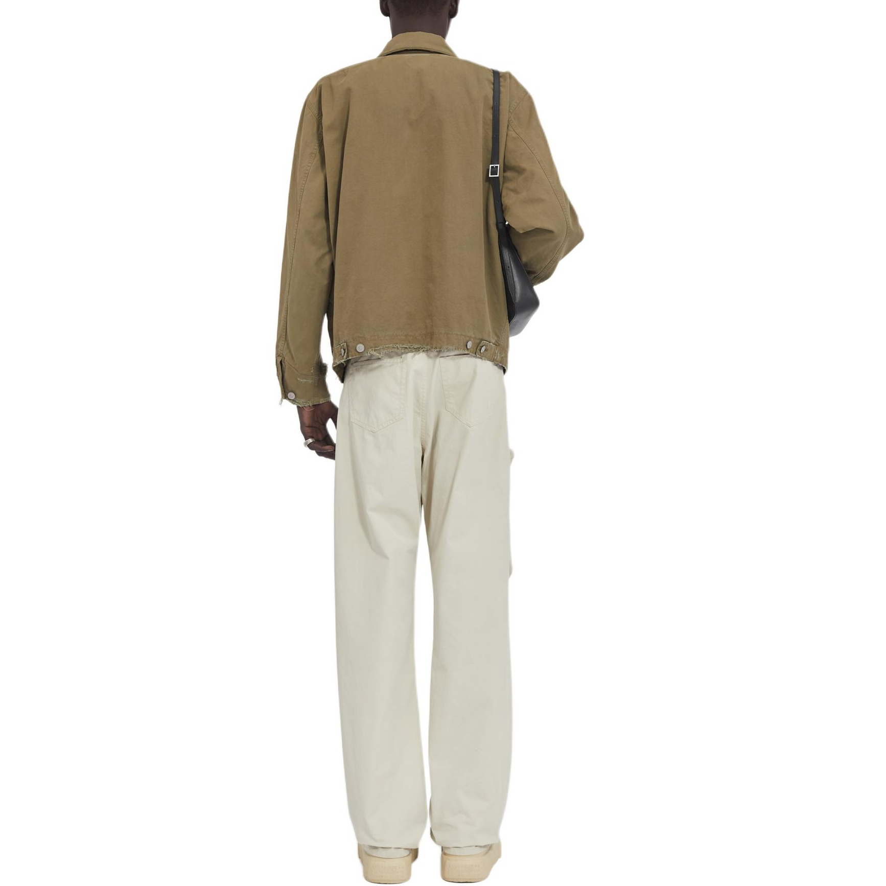 Shop MM6 메종 마르지엘라 캐주얼 솔리드 브라운 긴팔 자켓. SH0AM0029S78548706