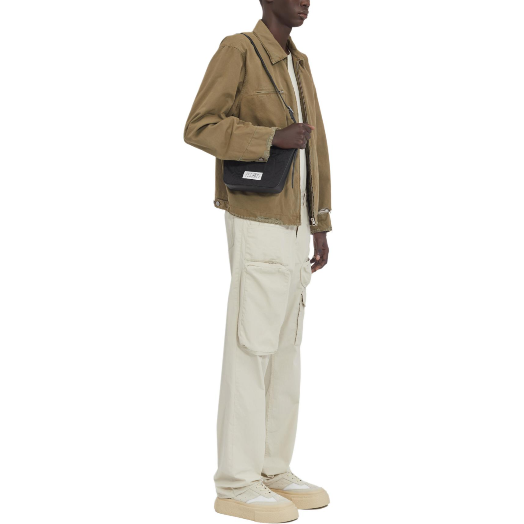 Purchase MM6 메종 마르지엘라 캐주얼 솔리드 브라운 긴팔 자켓. SH0AM0029S78548706