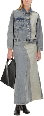 MM6 메종 마르지엘라 컬러블록 데님 재킷 블루 롱슬리브 S52AM0307S30844-962 Shop MM6 메종 마르지엘라 컬러블록 데님 재킷 블루 롱슬리브 S52AM0307S30844-962