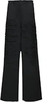 MM6 Maison Margiela Distressed Knit Logo Wide-Leg Pants Black SH2KA0021M25004-900 MM6 Maison Margiela Distressed Knit Logo Wide-Leg Pants Black SH2KA0021M25004-900