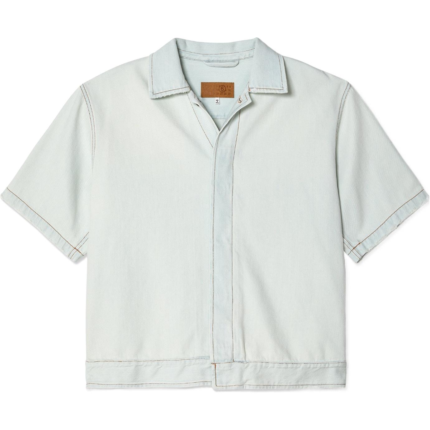 MM6 Maison Margiela  Grey Short-Sleeve Denim Shirt SH0DR0003S30460-992