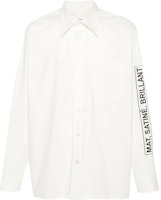 MM6 Maison Margiela Ivory White Long Sleeve Button-Up Shirt. SH2DT0002S47294-101 MM6 Maison Margiela Ivory White Long Sleeve Button-Up Shirt. SH2DT0002S47294-101