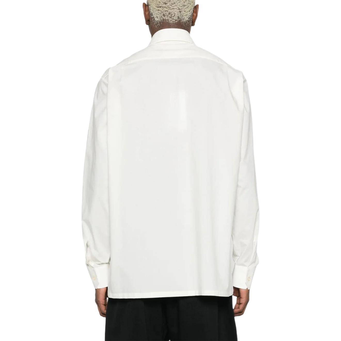 Lookbook MM6 Maison Margiela Kemeja Butang Lengan Panjang Putih Gading. SH2DT0002S47294-101