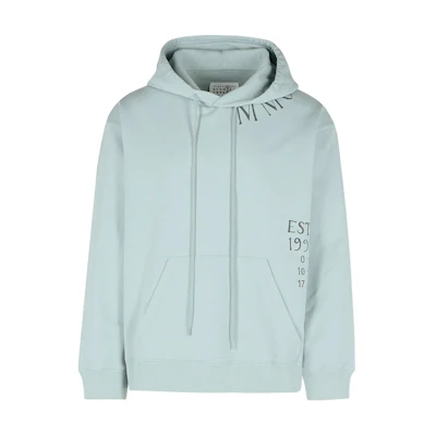MM6 Maison Margiela Light Green Letter Print Hoodie. SH0GU0026M25012-500