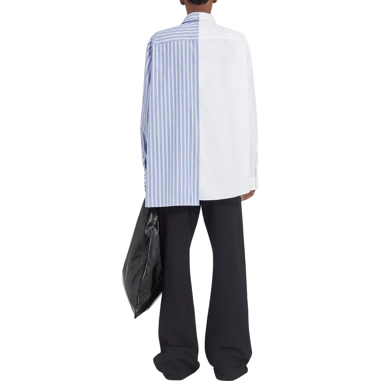 Purchase MM6 Maison Margiela Kemeja Garis Biru Lengan Panjang Loose Fit. S52DT0018STZ088961