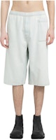 MM6 Maison Margiela Relaxed Fit Light Blue Denim Shorts with Elastic Waist SH0MU0006S30460-992 MM6 Maison Margiela Relaxed Fit Light Blue Denim Shorts with Elastic Waist SH0MU0006S30460-992