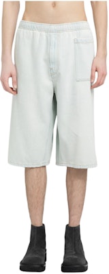 MM6 Maison Margiela Seluar Pendek Denim Biru Muda Santai dengan Pinggang Elastik SH0MU0006S30460-992 Order MM6 Maison Margiela Seluar Pendek Denim Biru Muda Santai dengan Pinggang Elastik SH0MU0006S30460-992