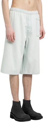 MM6 Maison Margiela Seluar Pendek Denim Biru Muda Santai dengan Pinggang Elastik SH0MU0006S30460-992 Shop MM6 Maison Margiela Seluar Pendek Denim Biru Muda Santai dengan Pinggang Elastik SH0MU0006S30460-992