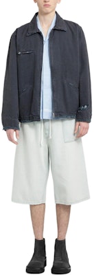 MM6 Maison Margiela Seluar Pendek Denim Biru Muda Santai dengan Pinggang Elastik SH0MU0006S30460-992 Purchase MM6 Maison Margiela Seluar Pendek Denim Biru Muda Santai dengan Pinggang Elastik SH0MU0006S30460-992