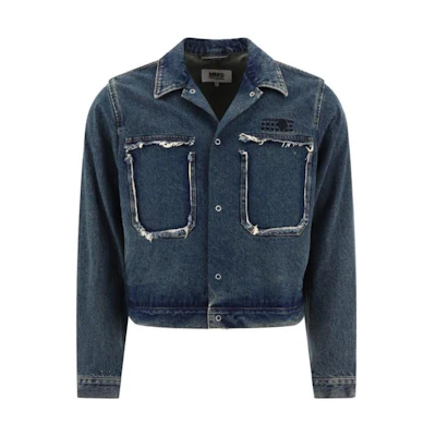 MM6 Maison Margiela Solid Blue Casual Long Sleeve Jacket. S52AM0267S30589974