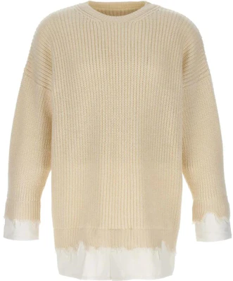 MM6 Maison Margiela Solid Crewneck Sweater Light Yellow S62HL0015S18382101 Order MM6 Maison Margiela Solid Crewneck Sweater Light Yellow S62HL0015S18382101