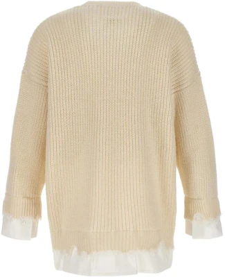 MM6 Maison Margiela Solid Crewneck Sweater Light Yellow S62HL0015S18382101 Lookbook MM6 Maison Margiela Solid Crewneck Sweater Light Yellow S62HL0015S18382101