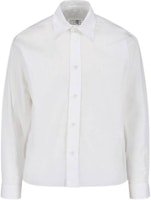 MM6 Maison Margiela White Long Sleeve Slim Fit Button-Up Shirt SH0DT0012M35152-100 MM6 Maison Margiela White Long Sleeve Slim Fit Button-Up Shirt SH0DT0012M35152-100