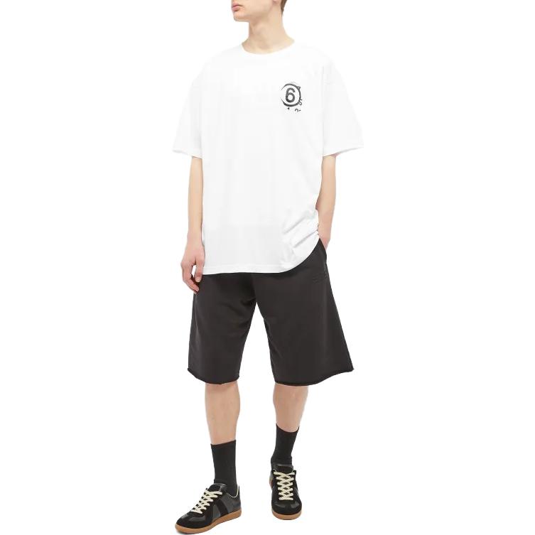 MM6 Maison Margiela  White Number Print Crewneck Short Sleeve T-Shirt. S62GD0146S23588-100 圖 3