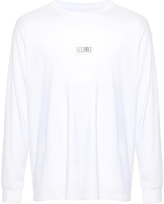 MM6 메종 마르지엘라 화이트 프린트 크루넥 긴팔 스웻셔츠 SH0GC0034S24312-100 Buy MM6 메종 마르지엘라 화이트 프린트 크루넥 긴팔 스웻셔츠 SH0GC0034S24312-100