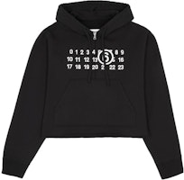 MM6 Maison Margiela Alphabet Print Hoodie Unisex Black. S52GU0204S25387900 MM6 Maison Margiela Alphabet Print Hoodie Unisex Black. S52GU0204S25387900