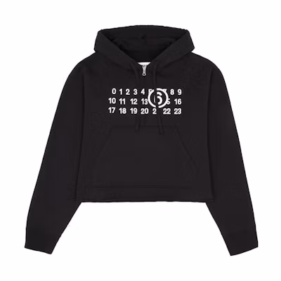 MM6 Maison Margiela Alphabet Print Hoodie Unisex Black. S52GU0204S25387900