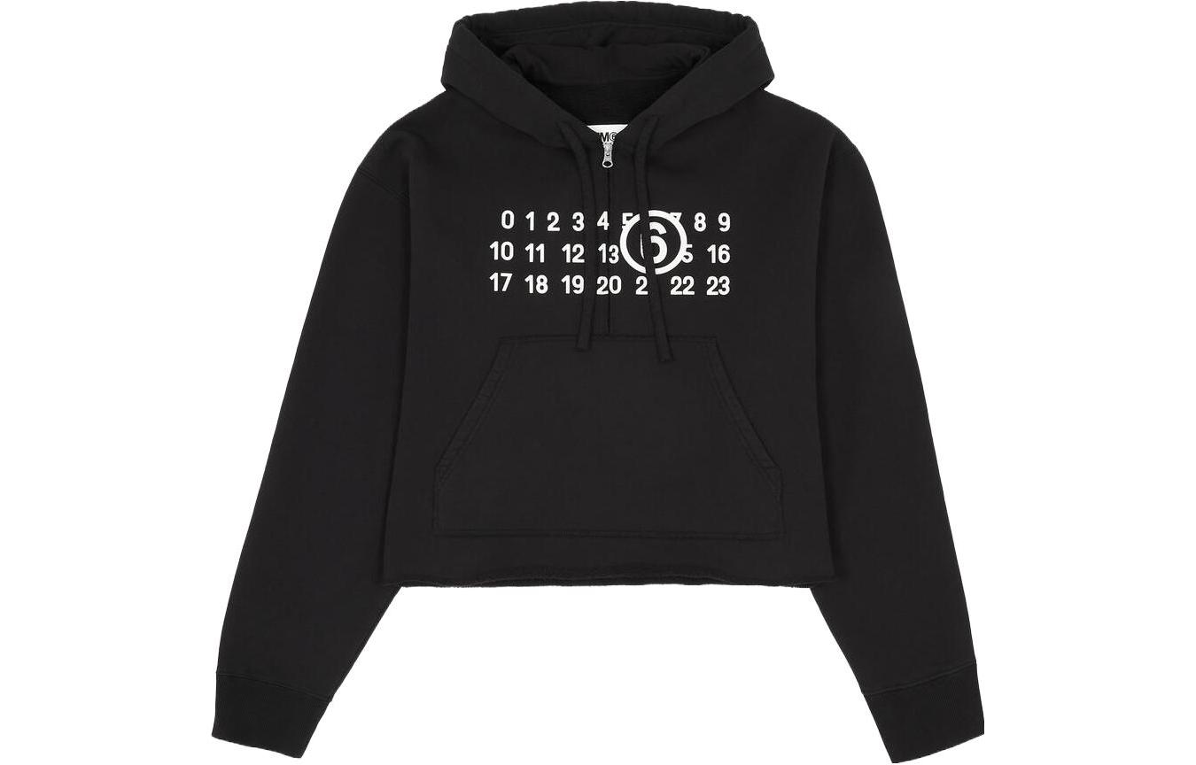 Order MM6 Maison Margiela 字母印花連帽上衣 男女同款 黑色 S52GU0204S25387900