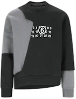 MM6 Maison Margiela Asymmetric Hem Logo Sweatshirt Black S62GU0117S25596964 MM6 Maison Margiela Asymmetric Hem Logo Sweatshirt Black S62GU0117S25596964