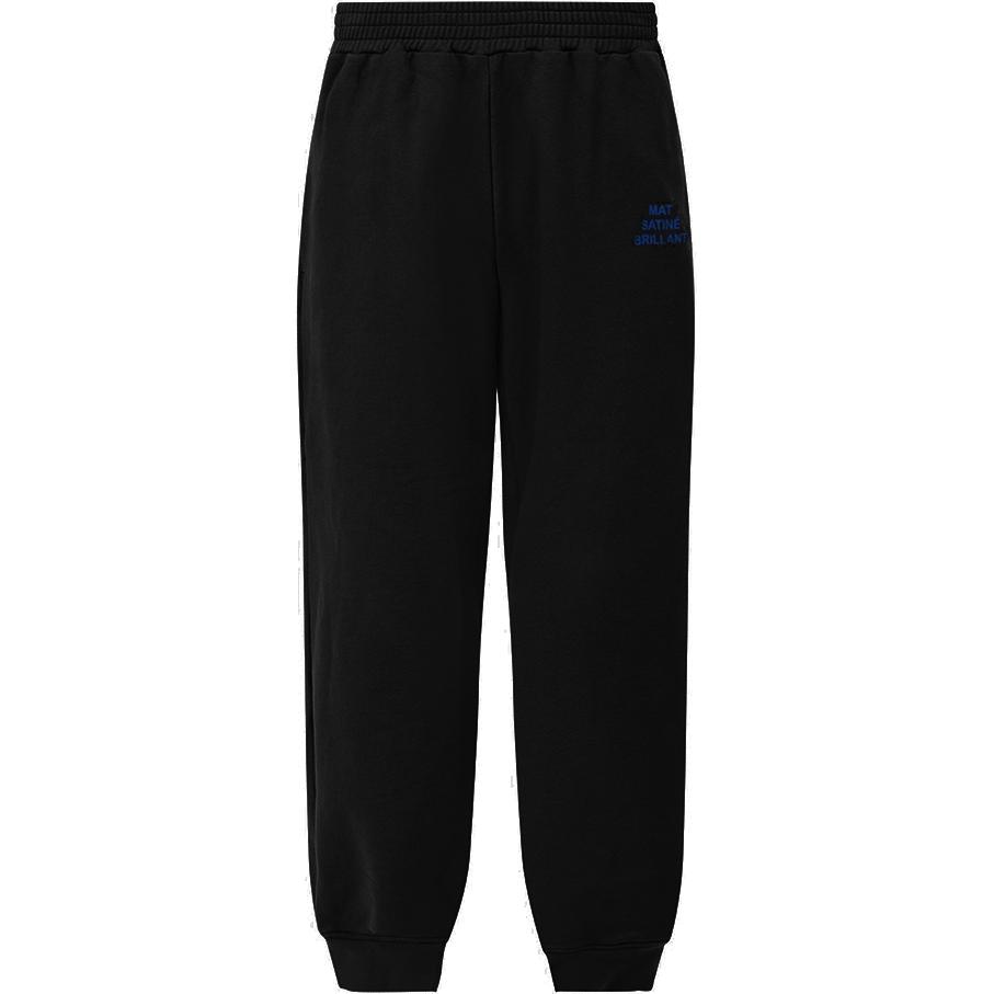 Order MM6 Maison Margiela Seluar Cetak Huruf Unisex Hitam Belahan Sisi SS24. S62KB0209M25003-900