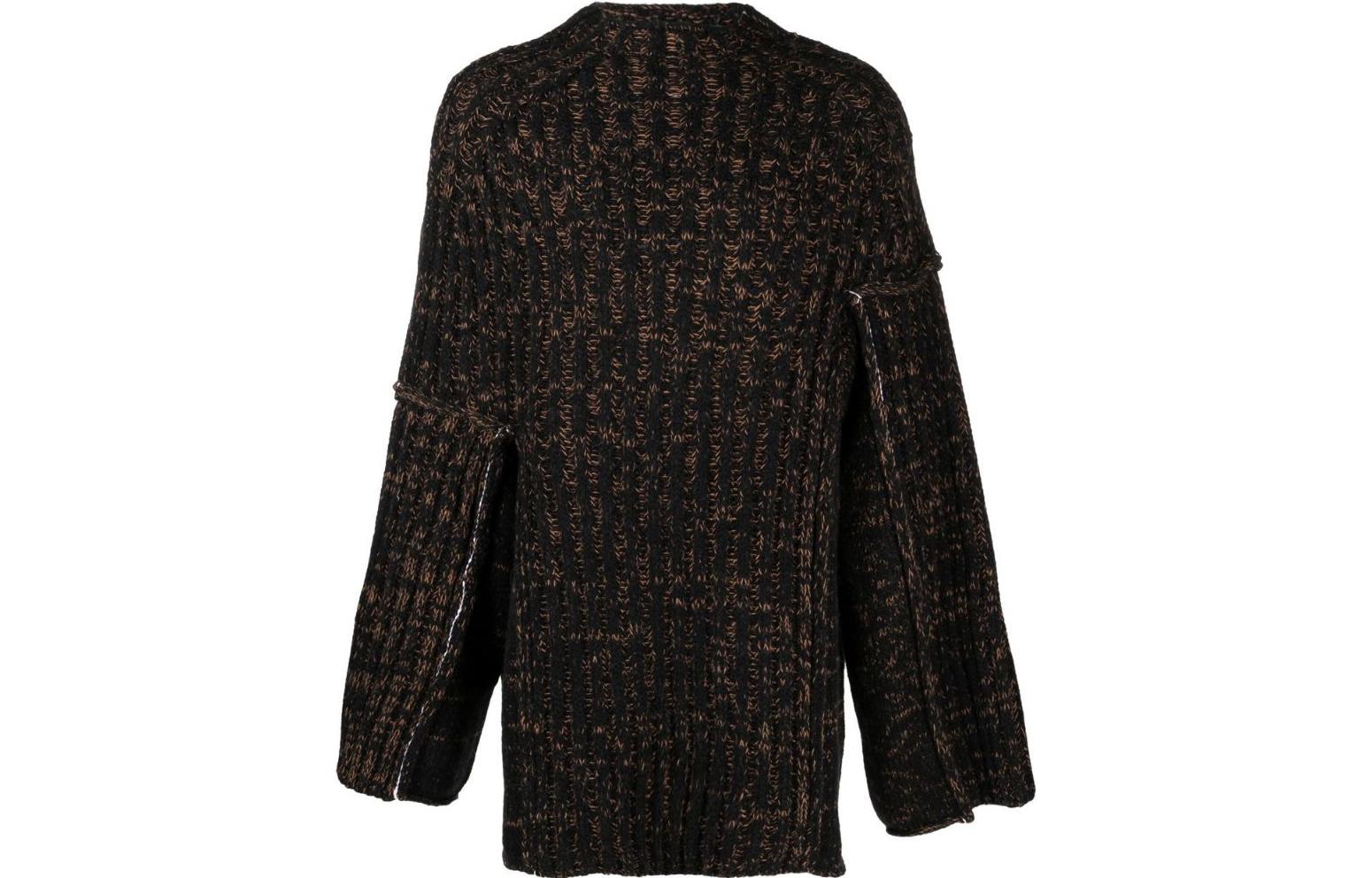 MM6 Maison Margiela Chunky Knit Crewneck Pullover Sweater  Black S62GP0076S18078-02F